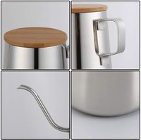 12oz Col De Cygne Long Étroit Goutte À Goutte Bec Café Théière Verser Sur La Bouilloire