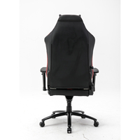 Chaise de bureau gaming de direction grande taille en similicuir PU, dossier haut, robuste, pivotante à 360°, hauteur réglable, inclinaison des genoux, noire