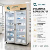 Congélateur commercial à portes vitrées, réfrigérateur pour cuisine et pharmacie, équipement médical cryogénique