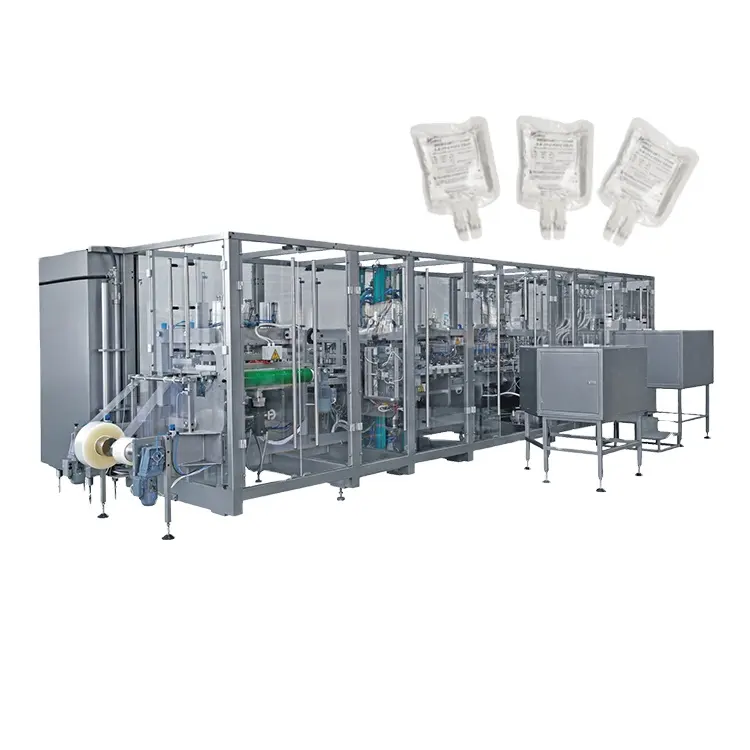 Non PVC Soft Bag IVF Infusion Solution Production Line IVFFilling Sealing Labeling Packing Equipment