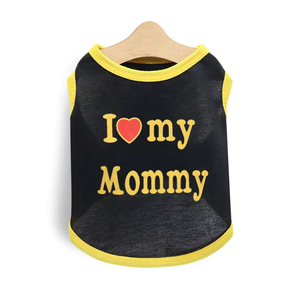 Ropa para perros medianos para cachorros, chaleco transpirable de verano para perros I Love Mommy Daddy - Product Image 4