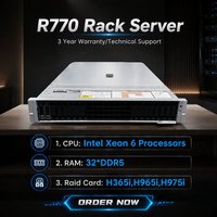 OEM 8Sff/16Sff*2.5inch Dell PowerEdge R770 2U Rack Mount Server dengan Prosesor Intel Xeon 8558/RAM 256G/SSD 480G/Daya 1100W