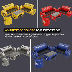 Juego Prémium de Mesa y Sillas de Metal Estilo Industrial Vintage, Cabina Creativa de Hierro Forjado para Bar y Restaurante con Barril de Aceite para Tiendas de Té con Leche - Product Image 3