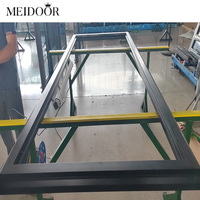 Meidoor Fenêtre de toit électrique automatique en aluminium, couverture de toit pliante en verre pour maison