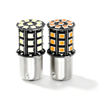 Ampoule LED pour voiture 2835-33SMD, 6000K blanc ambre, double couleur, feu stop, clignotant, feu arrière, feu de position, 12V