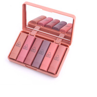 Ensemble de 6 mini rouges à lèvres mats imperméables Hengfang Pumpkin 9065B, vente en gros, maquillage pour femmes chinoises, mini rouge à lèvres nude mat