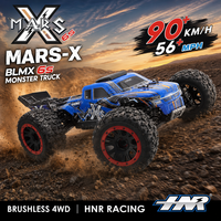 Voiture RC professionnelle HNR Racing MARS-X à l'échelle 1/8, monster truck brushless 4CH 4WD RTR, vitesse maximale de 90 km/h, avec composants métalliques