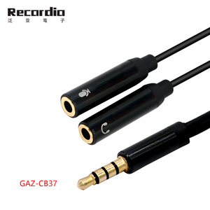 Cavo Splitter Audio GAZ-CB37 per Cuffie, Adattatore da <span class=keywords><strong>Jack</strong></span> Maschio 3.5mm a <span class=keywords><strong>2</strong></span> Femmine, Cavo Aux - Product Image 2