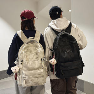 High-Looking Large-Capacity Waterproof Polyester Computer Backpacks New Trendy Design Zipper Letter Unisex High School <b>College</b> - Product Image 2