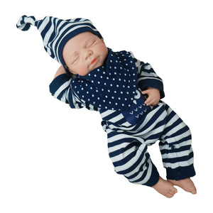 Poupée <span class=keywords><strong>Reborn</strong></span> en Silicone Solide de 3,3 kg/50 cm, Poupées Bébé en Silicone Souple, Poupée <span class=keywords><strong>Reborn</strong></span> Garçon en Silicone, Corps Complet en Silicone <span class=keywords><strong>pour</strong></span> Adultes - Product Image 1
