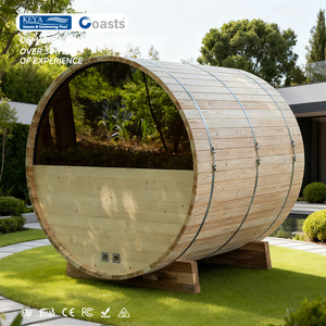 海岸工場手作りの丸型サウナ 屋外スパの快適さと温熱療法のための2人用屋外サウナ（ドライ） - Product Image 1