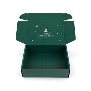 Boîte d'expédition en carton ondulé personnalisée pour Noël, imprimée en couleur avec Père Noël et sapin, pour le Mahjong des fêtes - Product Image 6
