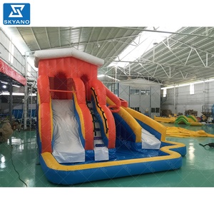 Trượt Nước Bơm Hơi Lâu Đài Bouncy Nhảy Có Bể Bơi - Product Image 2