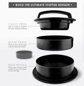 Prensa antiadherente para hamburguesas, moldes para hamburguesas de diferentes tamaños y revestimiento antiadherente, fácil de usar, funciona mejor para hamburguesas rellenas - Product Image 6