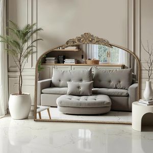 Gương treo tường cổ điển mạ vàng kiểu Pháp <span class=keywords><strong>Baroque</strong></span>, thiết kế trang trí cầu kỳ, cổ xưa, dùng trang trí nhà cửa, phòng khách - Product Image 5