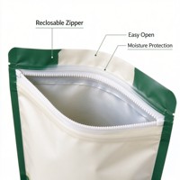Sachet Doypack Personnalisé Imprimé avec Fenêtre Transparente et Fermeture Zip Refermable, Emballage Alimentaire en Plastique de Qualité pour Snacks, Noix, Bonbons et Fruits Secs