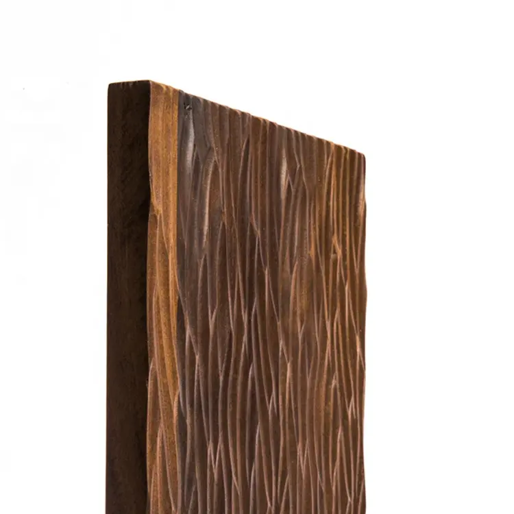 Tablón de madera maciza para revestimiento Interior de techo, tablero de madera para revestimiento de pared decorativo 3D