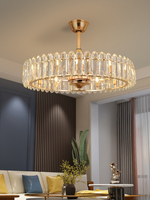 Ventilateur de Plafond Cuisine Salle à Manger Moderne de Luxe en Cristal Lumière Ventilateur de Plafond Moderne Simple et Lustre Intégré