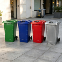 Fournisseur direct de conteneurs à déchets en acier galvanisé de 660 L, poubelle municipale, approvisionnement en gros mondial