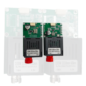 Transceptor de Video de Fibra Óptica TTL de 20KM 1310nm 1550nm, Mini Transceptor de Fibra Óptica de 0-5 Dbi, Conversor de Medios de Video de Fibra Óptica - Product Image 1