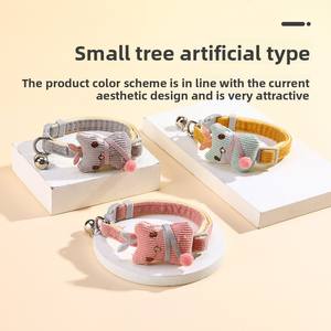 <span class=keywords><strong>Collar</strong></span> de <span class=keywords><strong>collar</strong></span> de gato con campana de hombre de árbol pequeño bonito de alto valor con decoración de cinta para perros fabricante directo en Stock - Product Image 2