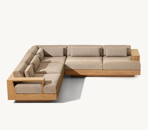 Conjunto Modular de Muebles de Jardín CAPE en Forma de L, Moderno y Ecológico, de Teca, para Uso en Hoteles y Patios - Product Image 1