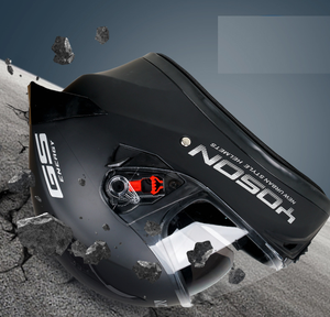 Casque de moto électrique à double miroir pour hommes et femmes, coupe-vent à double miroir, chaud et sûr - Product Image 3