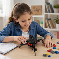 Kit de Robot Araña Cuadrúpedo Biónico Zetok SR01 - Kit de Aprendizaje de Programación y Codificación STEM para Ensamblaje con Control ESP8266, Edad 8+
