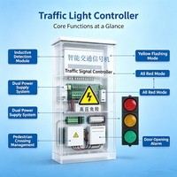 Contrôleur de feux de signalisation adaptatif coordonné à 96 canaux de signalisation pour les intersections routières et les systèmes de contrôle de la circulation