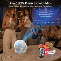 Projecteur de jeu intelligent portable 3-en-1 400 ANSI, prend en charge les fonctions KTV, de jeu et Smart TV