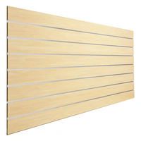 Placage de film de mélamine/PVC panneau de Slatwall MDF panneau de rainure panneau mural pour l'affichage