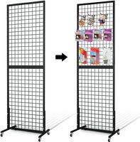 Supports d'affichage muraux double face à base en T Panneaux muraux à cadre métallique à grille métallique pour les expositions d'art et d'artisanat Présentoir à tour sur pied