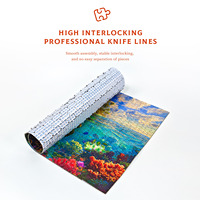 Puzzle personnalisé 1000 pièces Mini Carte Grise Secrets de la Mer et du Ciel, à emboîtement haute précision, vernis brillant, format poster 1:1, épais, sans bavures, encre écologique