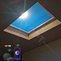 Panneau de plafond artificiel à 90 degrés, lumière bleue inspirée du ciel, lucarne artificielle de couleur 6500K, éclairage circadien encastré