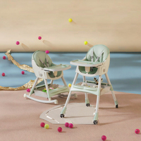Chaise haute pour bébé en vente chaude, chaise coulissante, pliable, portable, design moderne et sécurisé pour la cuisine, la salle à manger, l'extérieur, l'hôtel et l'école