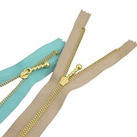 3 # Fermeture éclair en métal doré 12-40cm Fermeture éclair pour sacs de couture Vêtements Fermetures éclair de poche Réparation Tailleur Accessoires de bricolage