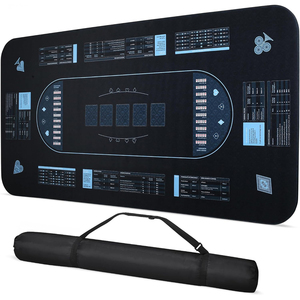 Custom Automatic Portable Modern Luxury Waterproof Foldable Poker Mat Non Slip <strong>Rubber</strong> Backing Texas Hold'em <strong>Blackjack</strong> - Product Image 1