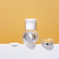 Élégant 2 Oz 20ml 30ml 50ml 100ml 120ml Ensemble d'emballages cosmétiques double couche Bocal en plastique Bouteilles à pompe sans air avec bouchon unique