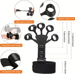Ejercitador de Dedos de Silicona en Oferta, Fortalecedor de Agarre de Mano de Grado Profesional, Entrenador de Fuerza con Logotipo Personalizado - Product Image 3