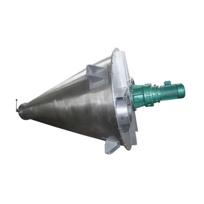 Stainless steel double-screw conical mixer vertical ribbon chemical blender mixing equipment two twin screw mixing machine