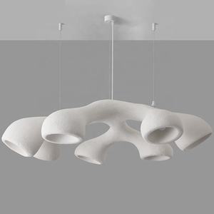 Lustres de <span class=keywords><strong>chevet</strong></span> minimalistes wabi sabi nordique wabi sabi luminaire <span class=keywords><strong>suspension</strong></span> lampes suspendues led <span class=keywords><strong>suspension</strong></span> moderne en blanc - Product Image 6