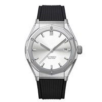 Montre de luxe pour homme avec tourbillon squelette, bracelet en acier inoxydable, boîtier en or rose, mouvement mécanique, aiguilles, qualité supérieure, style business