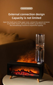 Diffuseur d'arômes Flamme à succès – Humidificateur d'ambiance effet cheminée à brume froide avec veilleuse LED pour la maison - Product Image 2