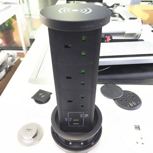 Ẩn nhà bếp Tabletop thủy lực pop-up Ổ cắm điện 100mm Anh Ổ cắm điện 2 USBA + USB-C không dây nhà cắm ổ cắm - Product Image 6