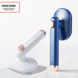 Cepillo de pelo para perros y gatos, herramienta de silicona para aseo de mascotas con rotación de 90 ° para mascotas Medianas a grandes, peine de depilación para mascotas - Product Image 1