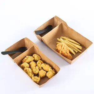 일회용 스시 샐러드 과일 점심 음식 테이크 아웃 상자 친환경 맞춤형 열 씰 크래프트 종이 패스트 푸드 포장 상자