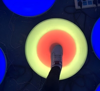 Plancher de danse LED extérieur personnalisé innovant, éclairage de scène RGB changeant de couleur, base d'ampoule E27, IP65, activé par le son, Google Assistant