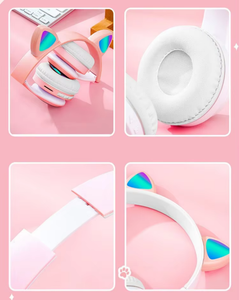 Auriculares Inalámbricos <span class=keywords><strong>con</strong></span> <span class=keywords><strong>Orejas</strong></span> <span class=keywords><strong>de</strong></span> <span class=keywords><strong>Gato</strong></span>, Audífonos Bluetooth para Juegos, <span class=keywords><strong>con</strong></span> Luces LED, Diseño Adorable, Gran Venta 2024 - Product Image 5