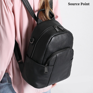 Biểu Tượng Tùy Chỉnh Phụ Nữ Chất Lượng Ba Lô Ngoài Trời Đi Bộ Đường Dài Đi Du Lịch Da Chính Hãng Công Suất Lớn Ba Lô Với Đôi Dây Kéo Đầu - Product Image 3