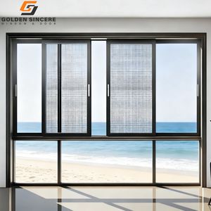 GS China Manufacturer Custom Aluminum Sliding <b>Window</b> with Insect <b>Screen</b> Powder Coated Frame for Home and Office - Product Image 6